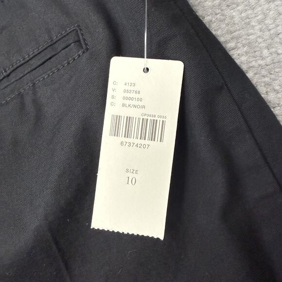 Maeve Anthropologie Pants Womens 10 Black Wide Leg Tie Waist Stretch Cotton NWT - Picture 5 of 13